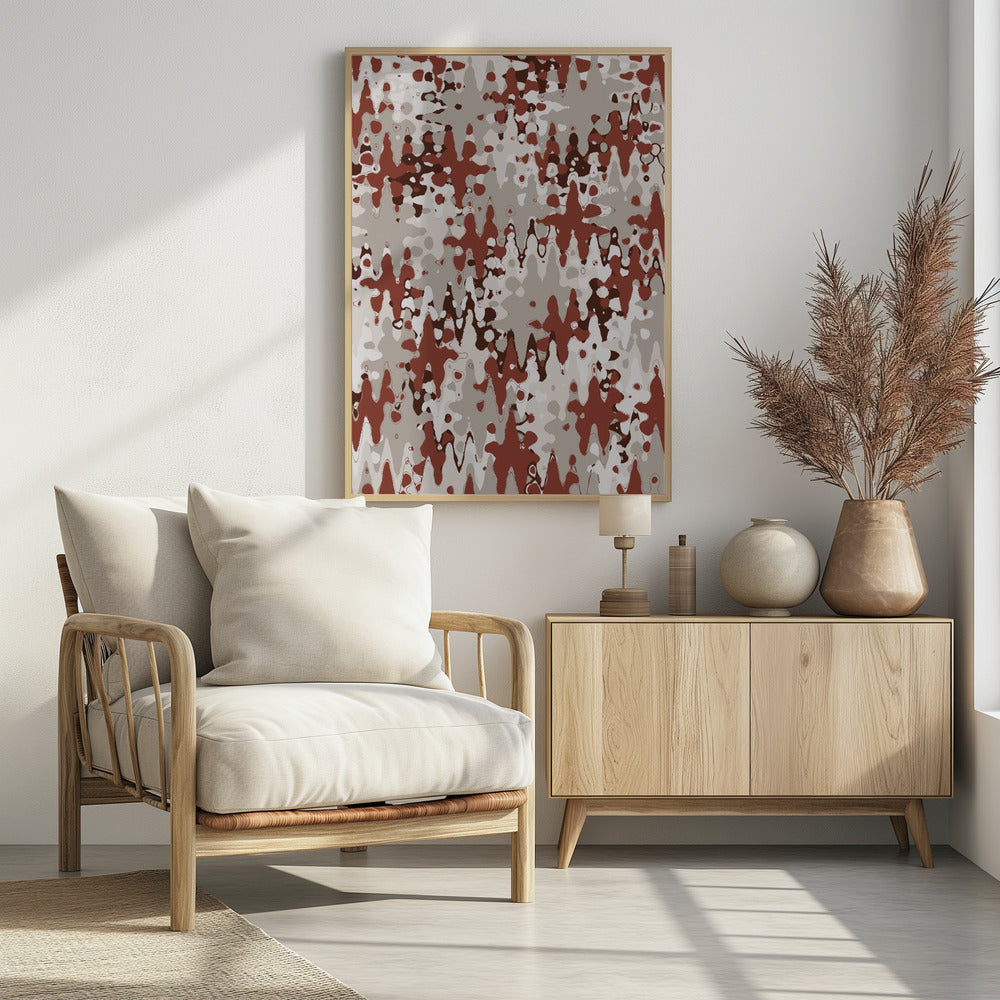 Purpurrote Wellenlandschaft | Poster