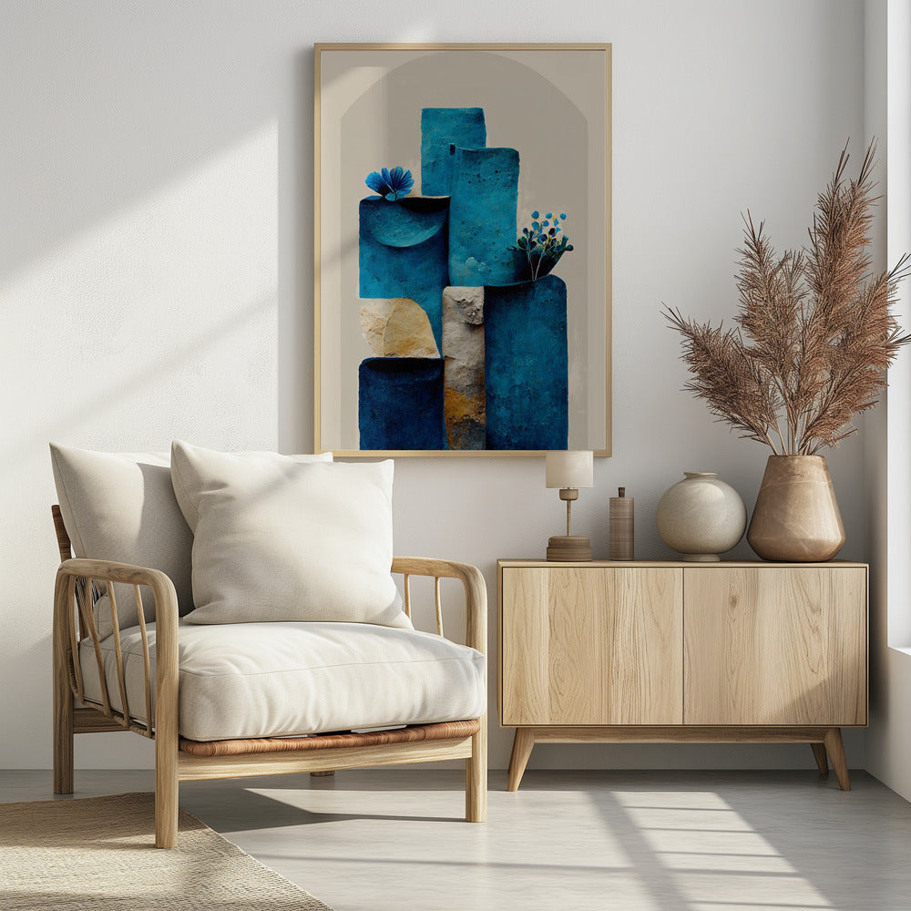 Blaue Elemente steigen auf | Poster