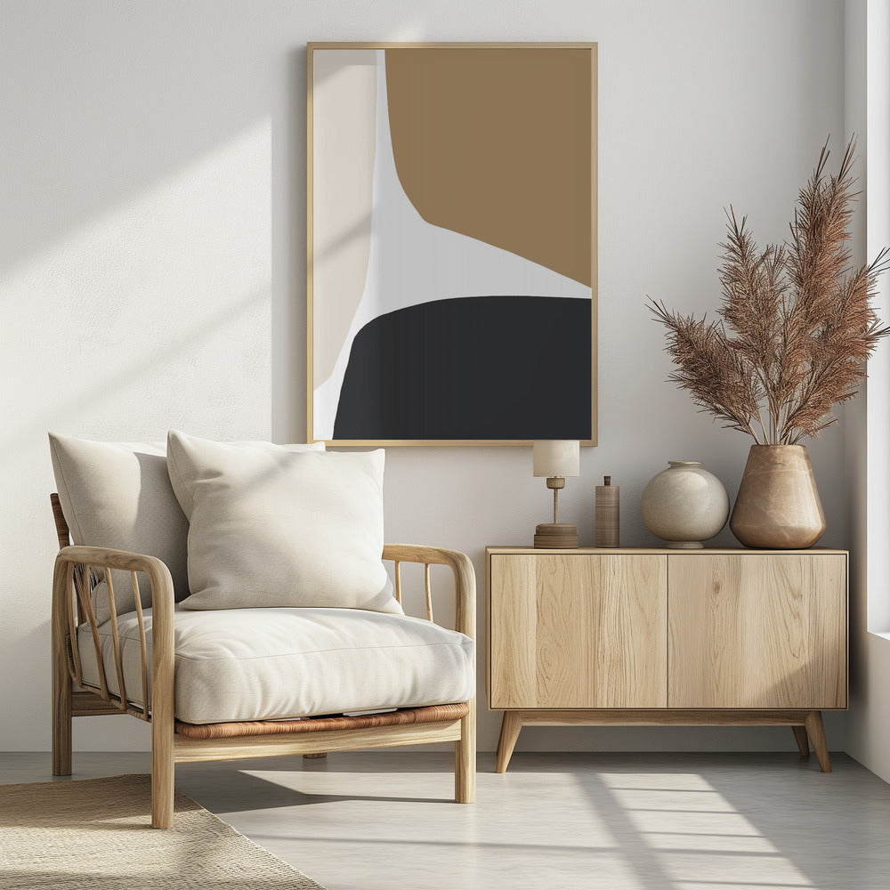 Geometrische Formen in neutralen Tönen | Poster