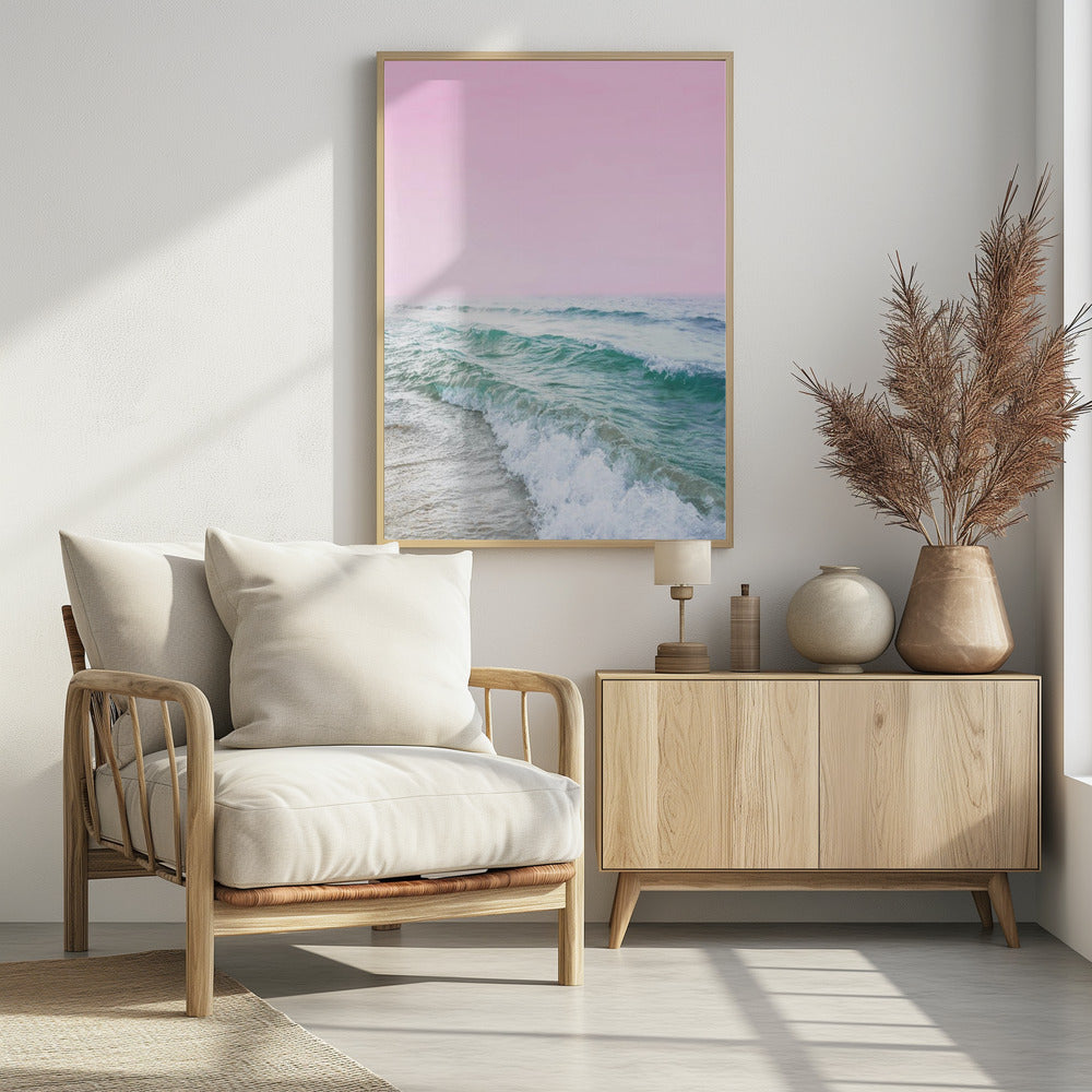 Rosa Himmel Strand | Poster