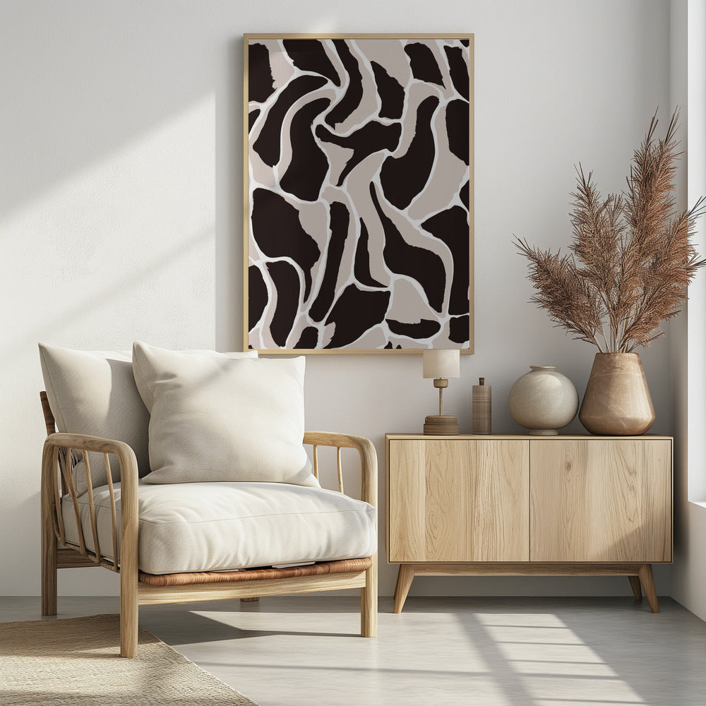 Monochrome Wellen | Poster