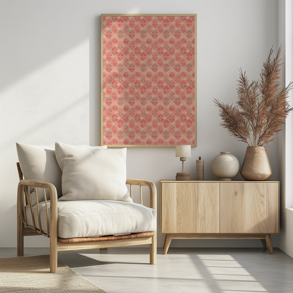 Pfirsichfarbene Wellen | Poster
