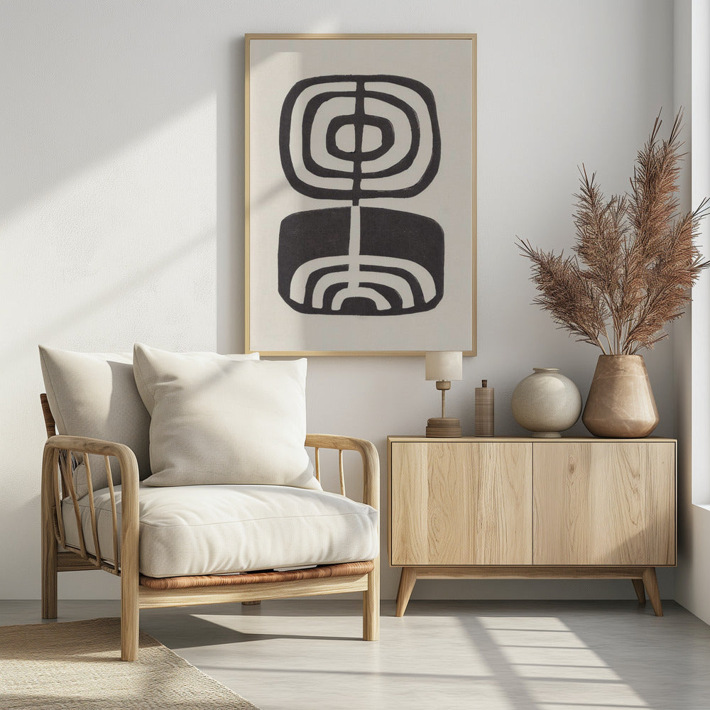 Modern Plant / Lino Print | Poster