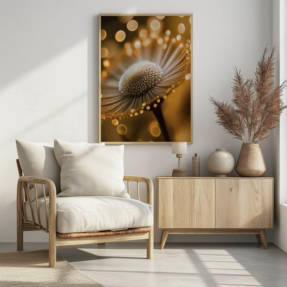 Goldener Blütenblatttraum | Poster