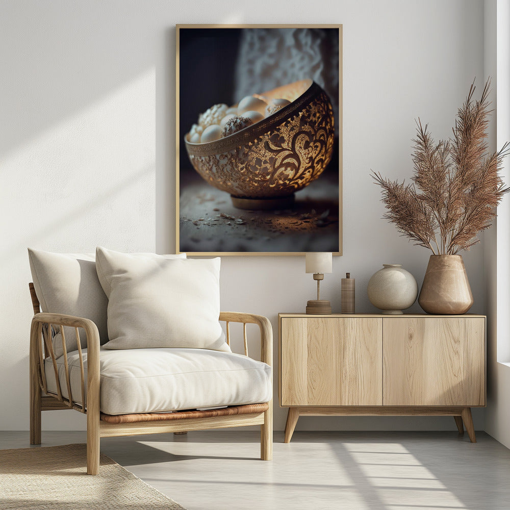 Leuchtende Spitzenschale | Poster