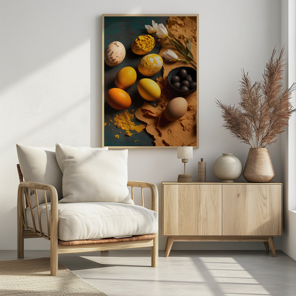 Eier und Blütenblätter Harmonie | Poster