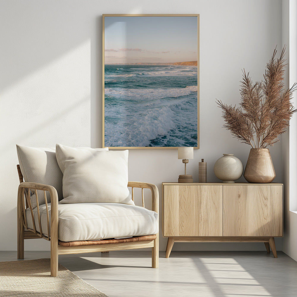 Praia Bordeira waves Portugal | Poster