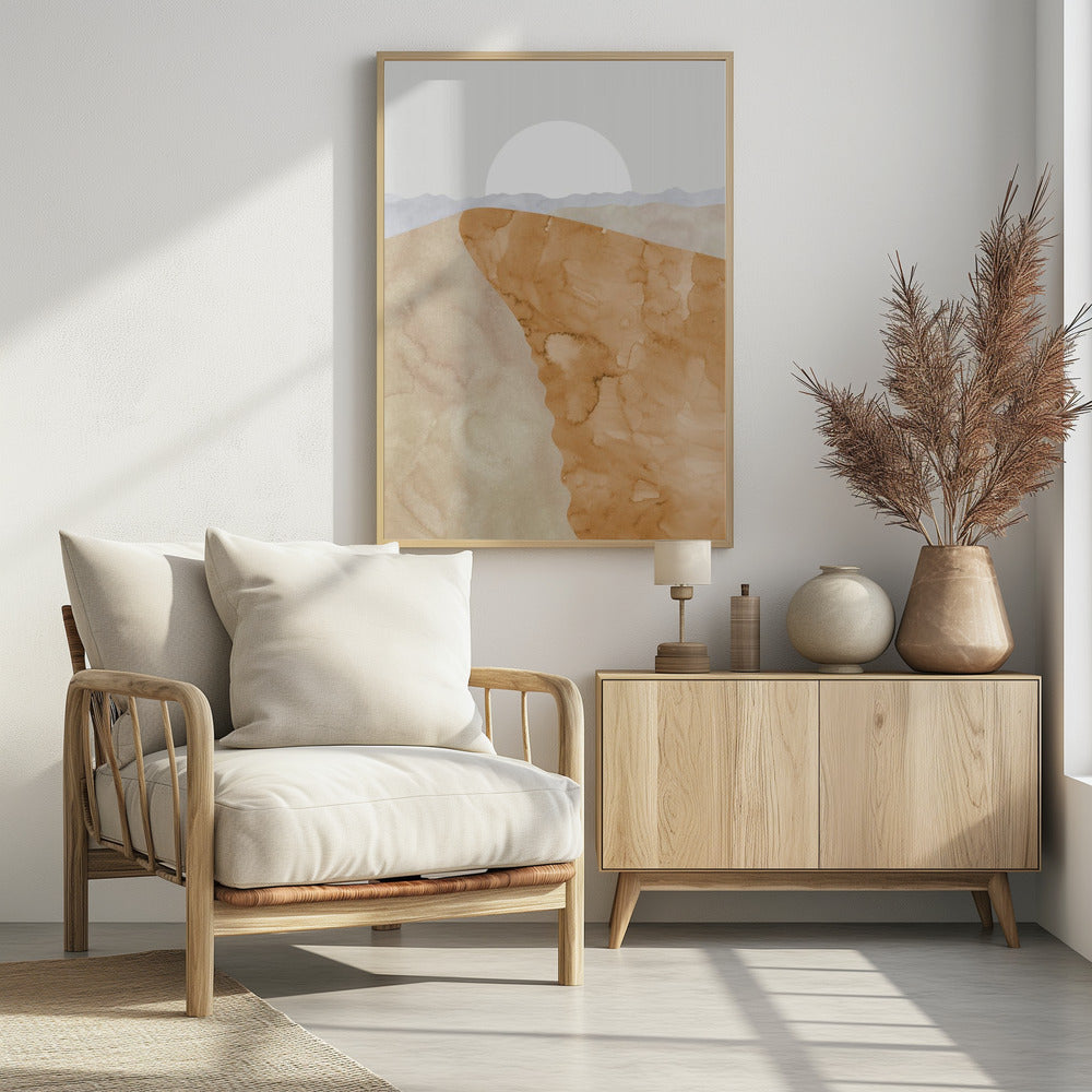 Sand dune and moon | Poster