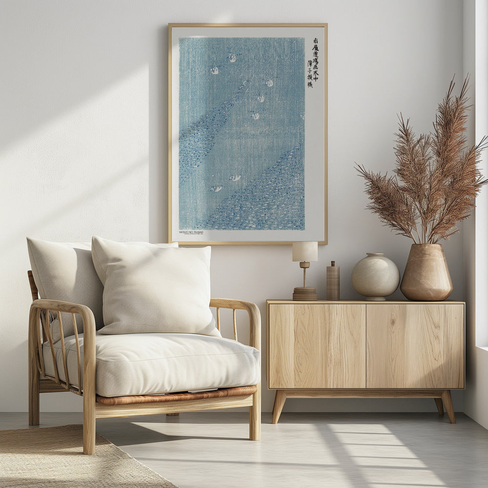 Holzschnitt Blau | Poster