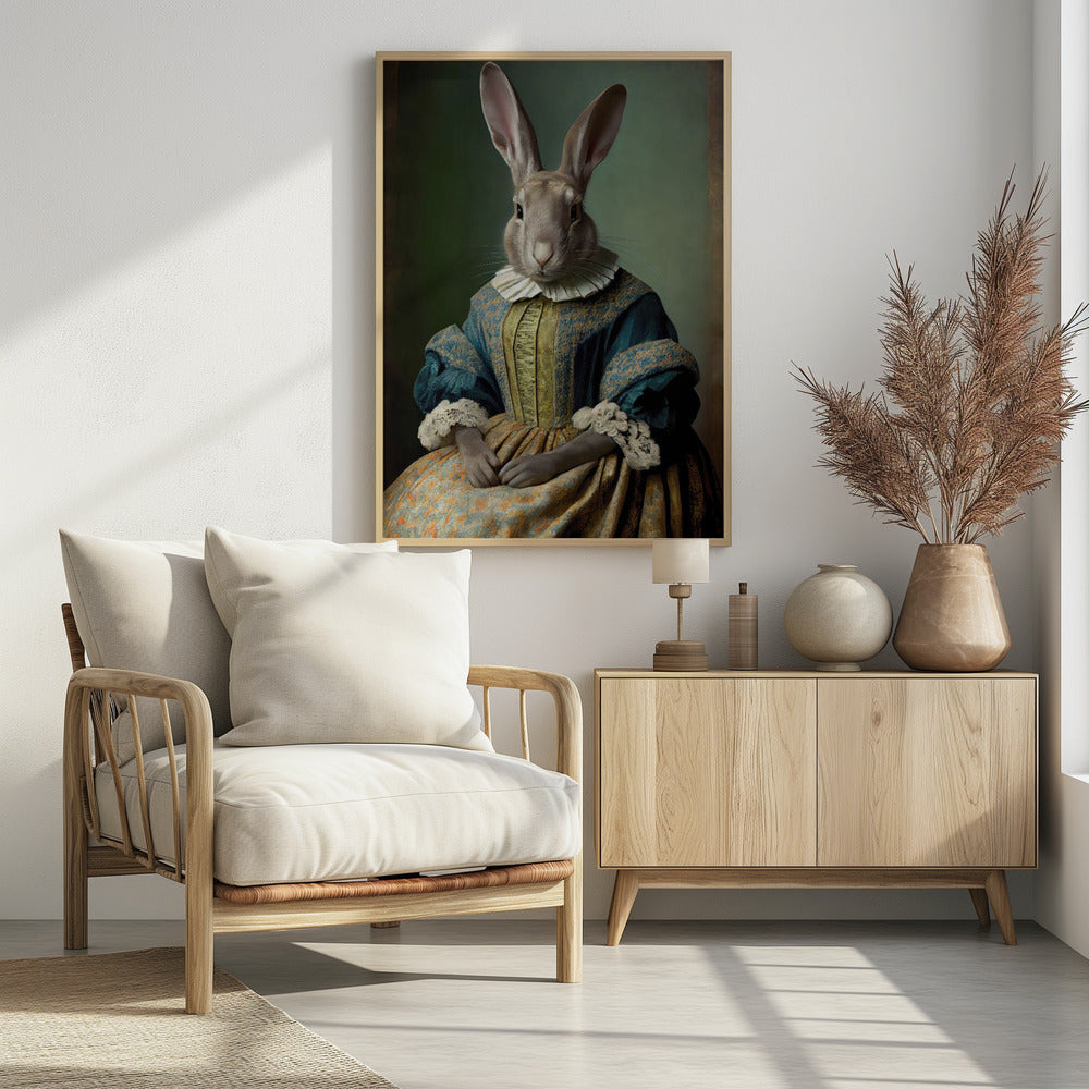 Königliches Hasenporträt | Poster