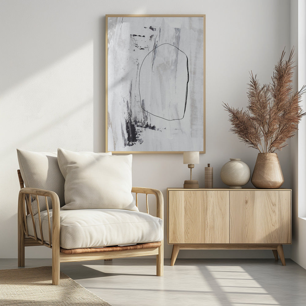 Black Strokes And A Delicate Outline | Poster