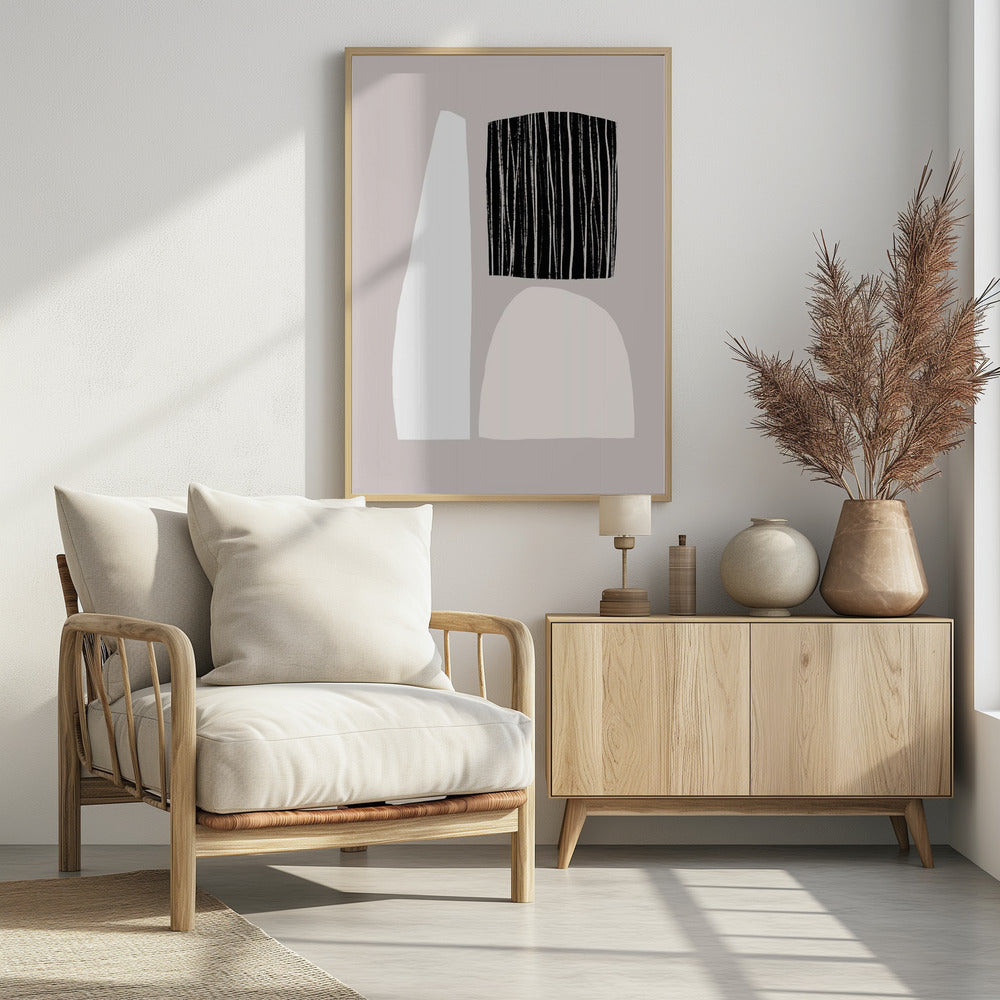 Geometrische Formen in neutralen Tönen | Poster
