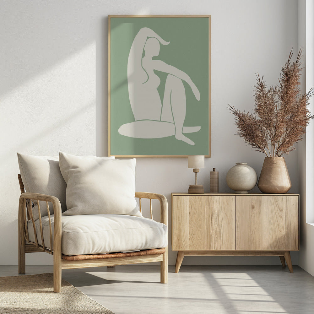 Figur im Matisse-Stil Grün | Poster