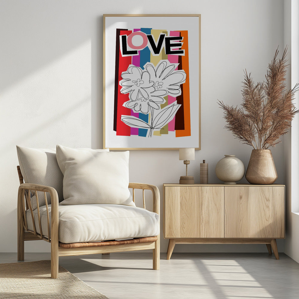Scribble Flower Summer Fruits | Poster