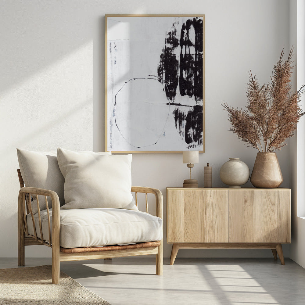 Bold Black Brushstrokes | Poster