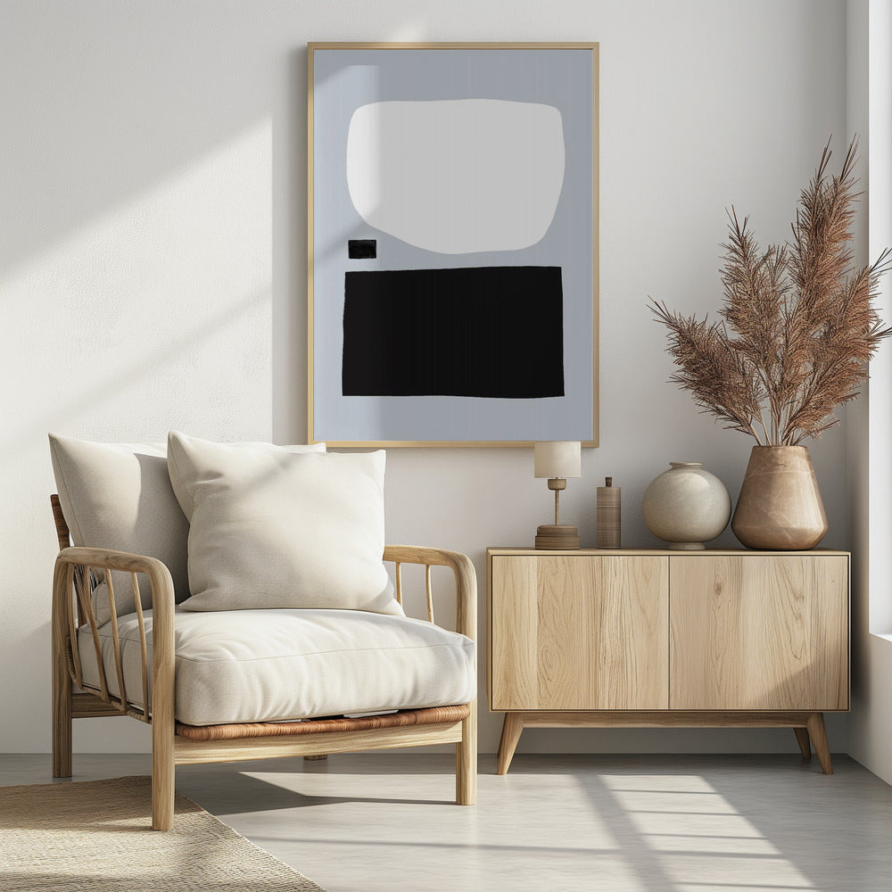 Geometrische Formen in Schwarzweiß | Poster