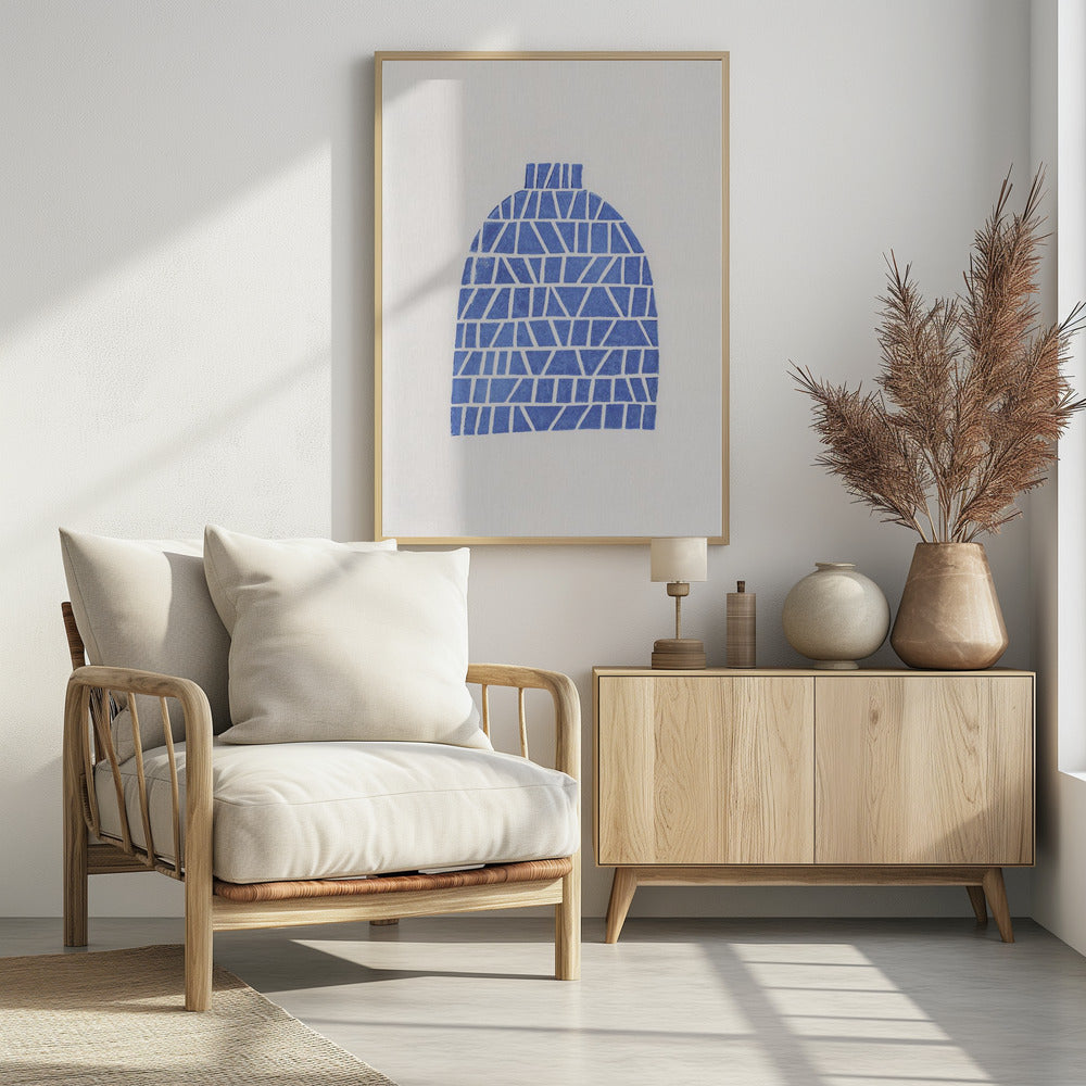 Linocut Vase #5 | Poster