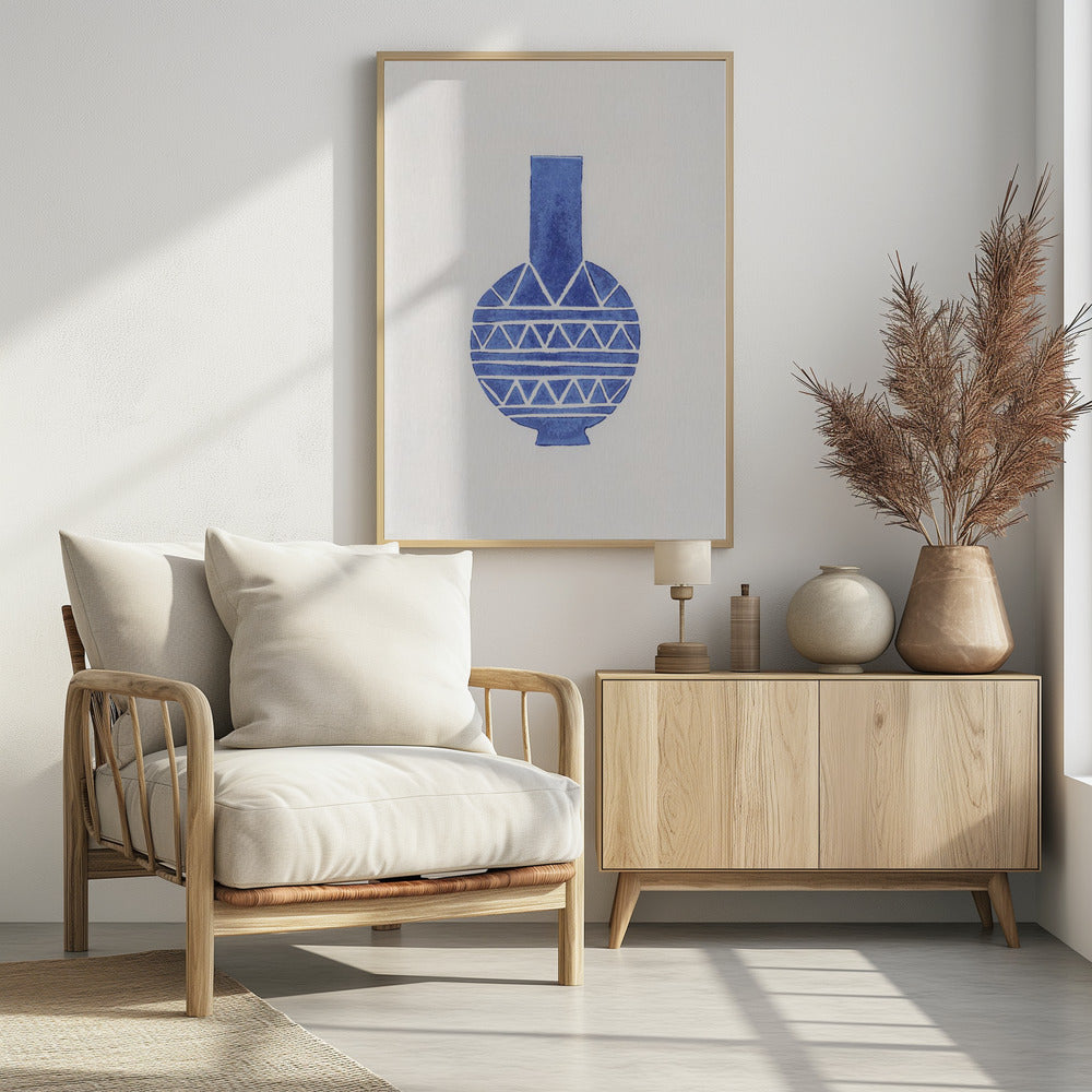 Linocut Vase #8 | Poster