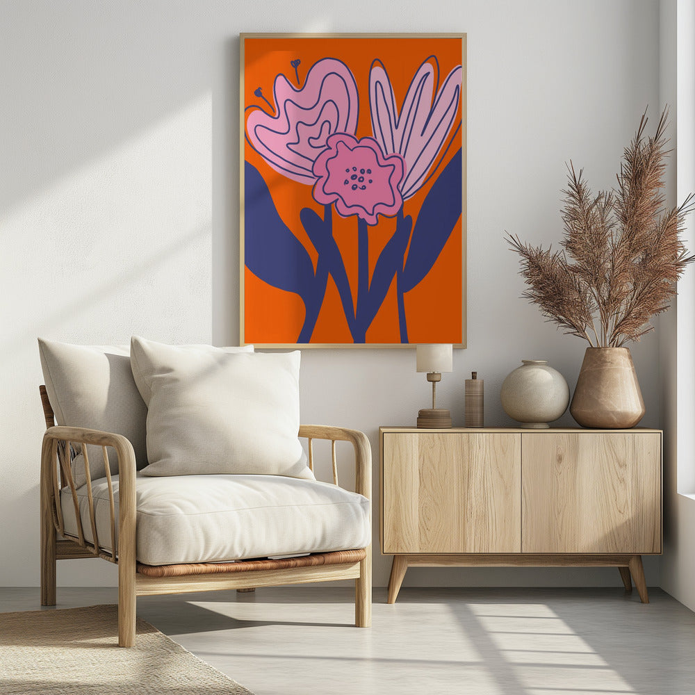 Kräftige florale Eleganz | Poster