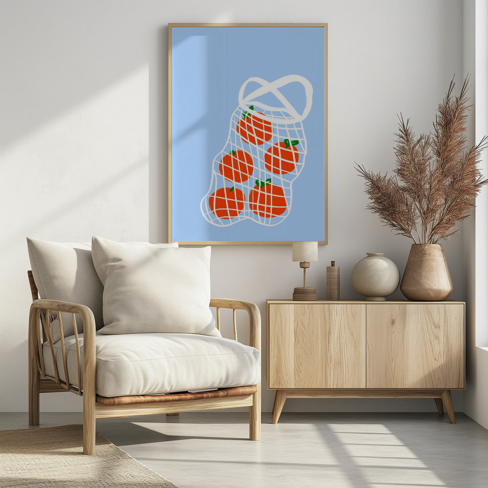Tomaten im Netz | Poster