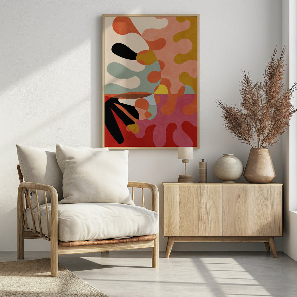 Warm Colors Bauhaus Geometry5 | Poster
