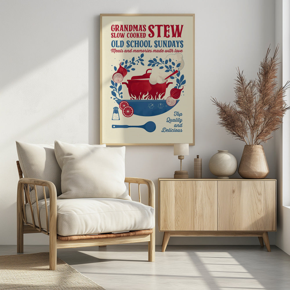Omas Eintopfküchendruck | Poster