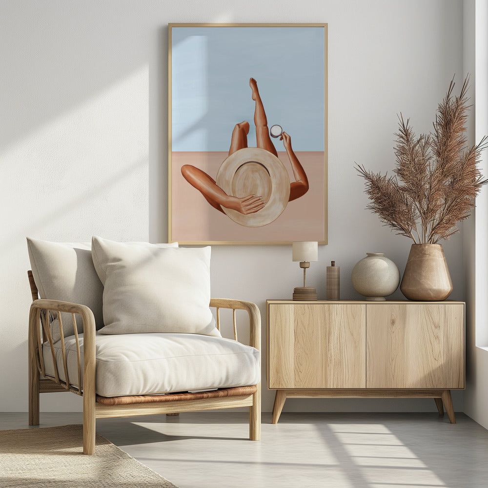 Mädchen am Pool | Poster
