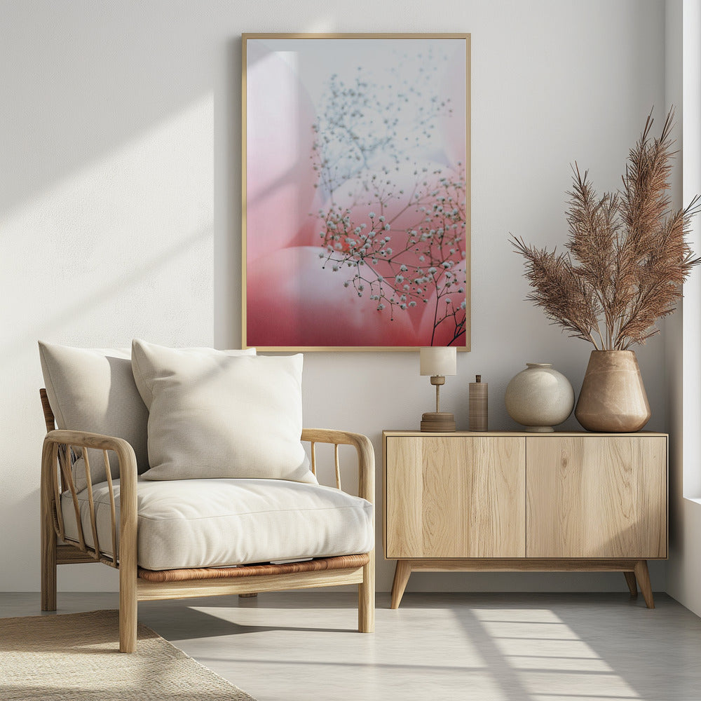 Zarte Ballons mit Blume | Poster