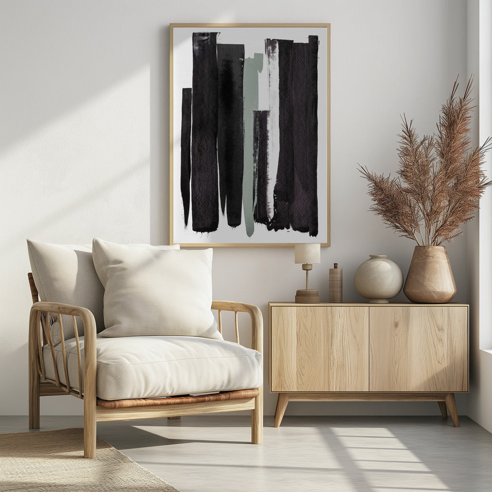 Monochrome Striche | Poster