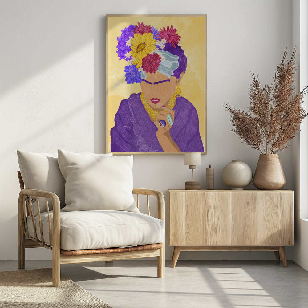 Frida and flowers | Poster
