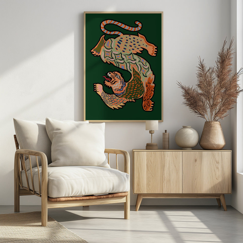 Asiatischer Tiger Grün | Poster