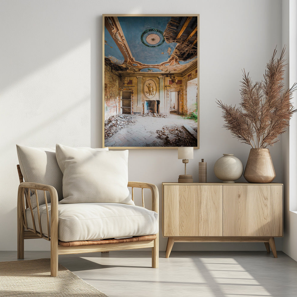 Verlassene Villa mit Fresko | Poster