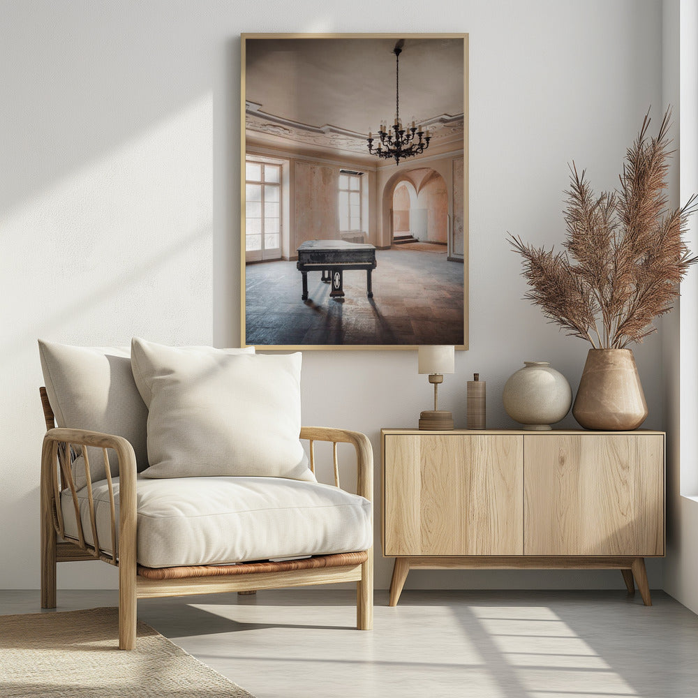 Klavier in einem verlassenen Schloss | Poster