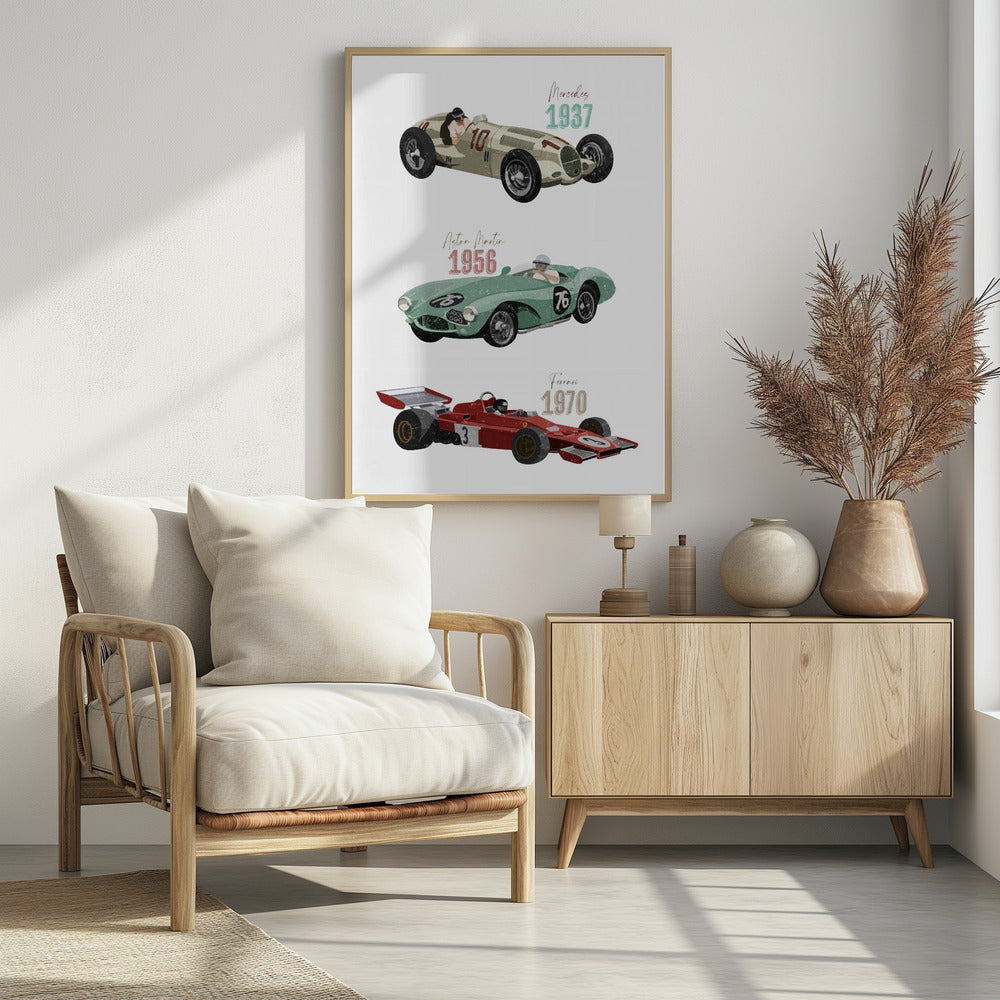 Vintage-Rennwagen | Poster