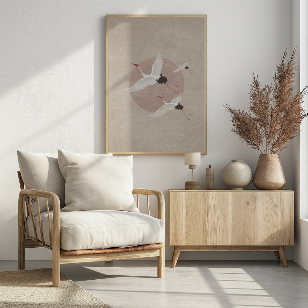 Kraniche im Flug | Poster