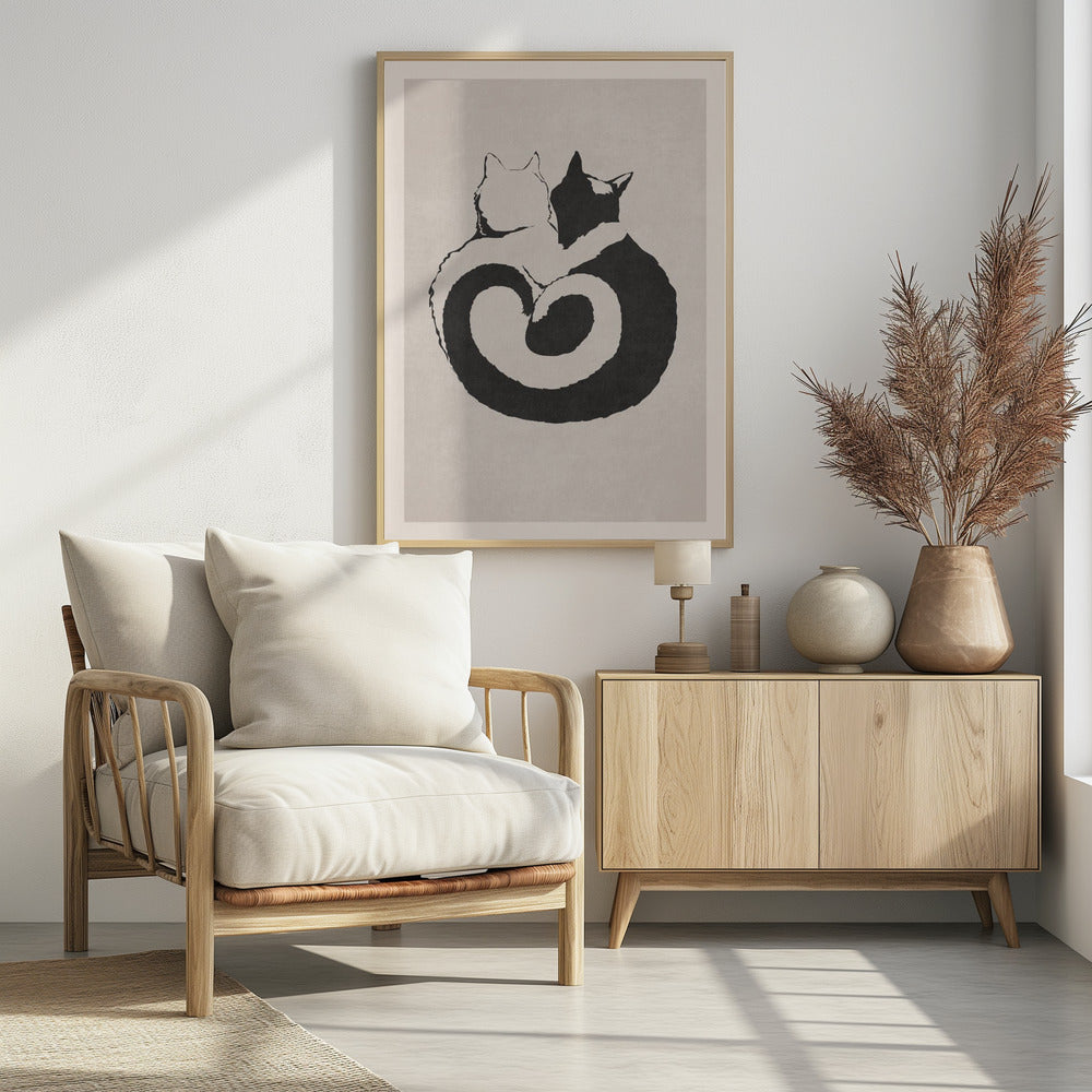 Katzenartiges Yin Yang | Poster