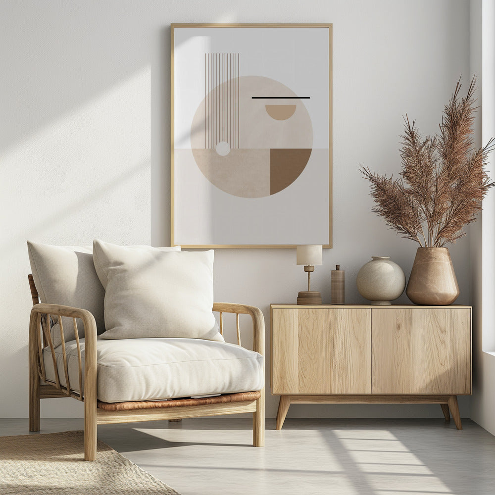 Neutral Semicircles Poster | Poster