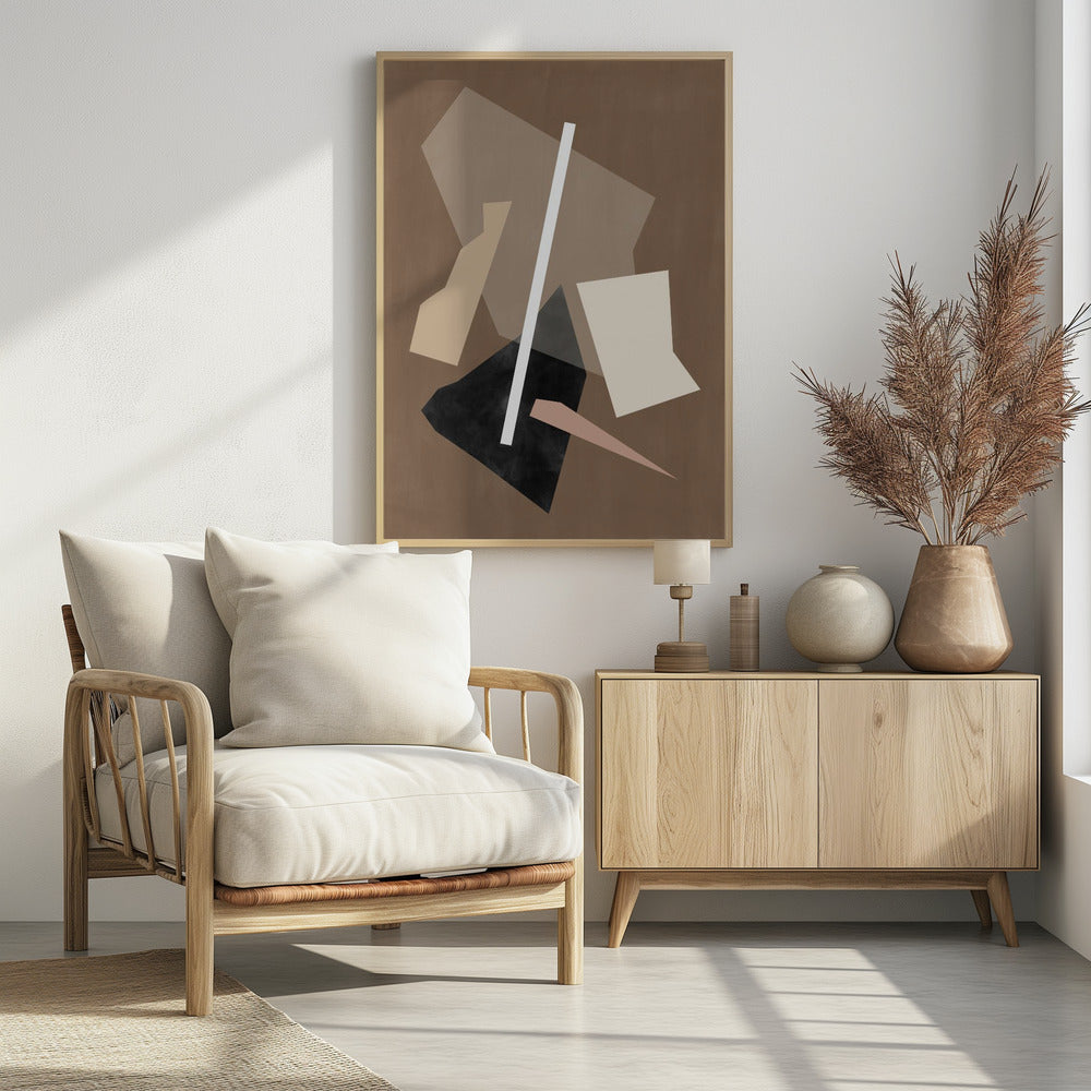 Brown Paper Cuts Painting | Poster