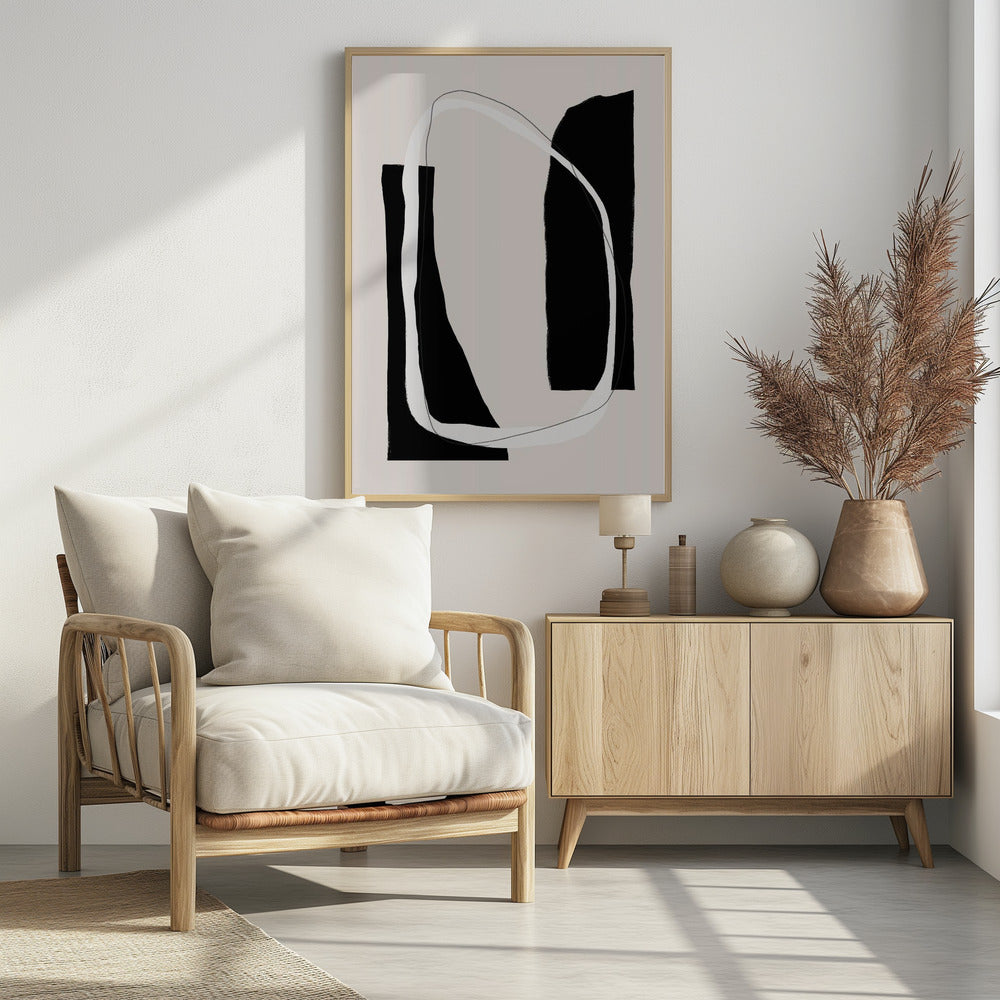 Monochrome geometrische Formen | Poster