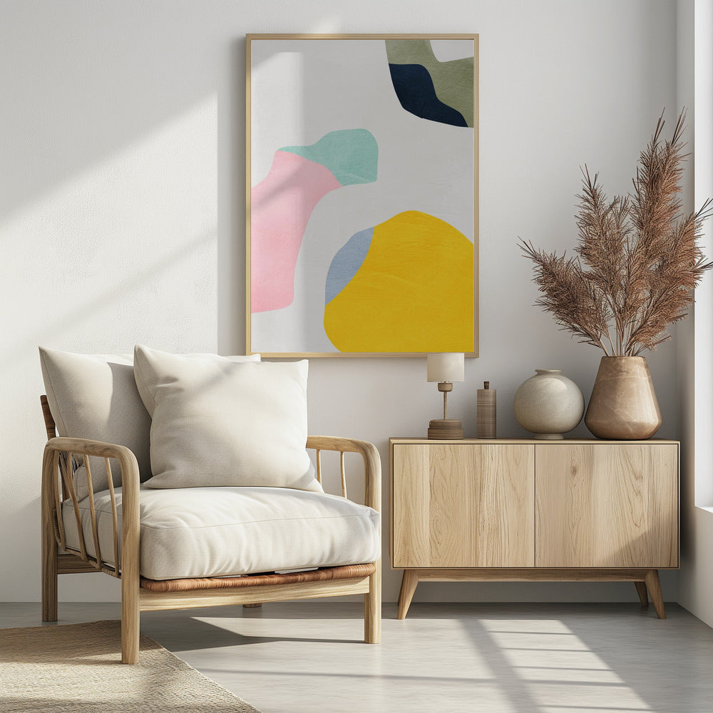 Pastel Minimal shapes | Poster