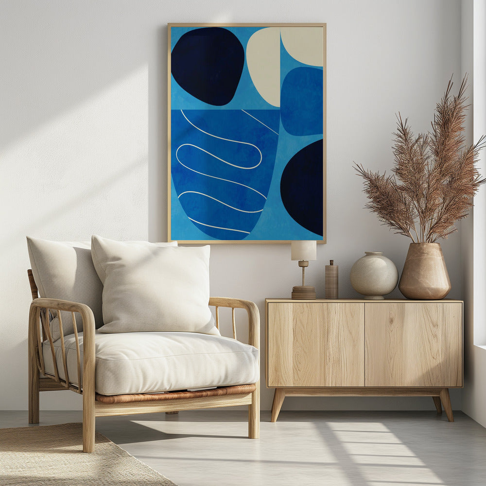 Shapes Play3 1blue | Poster