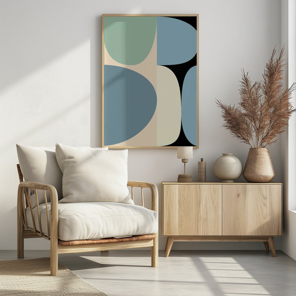Pastell 17 aus der Mitte des Jahrhunderts | Poster