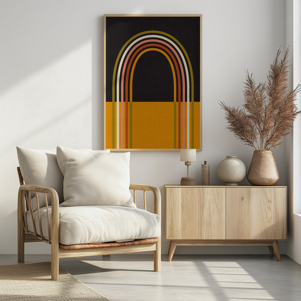 Geo Shapes Herbst 21 Regenbogenbogen | Poster
