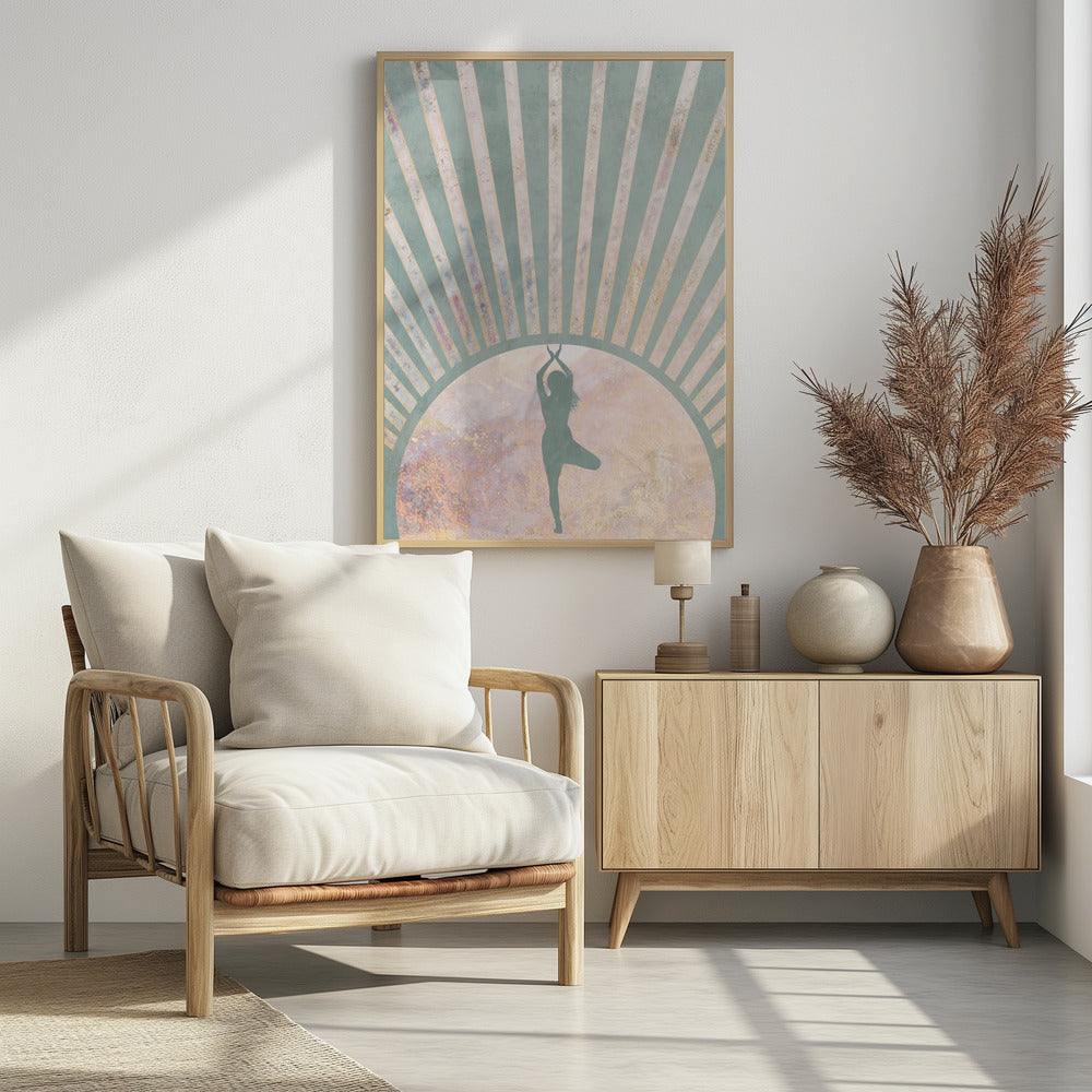 Yoga Boho Sun Rise Green 1 | Poster