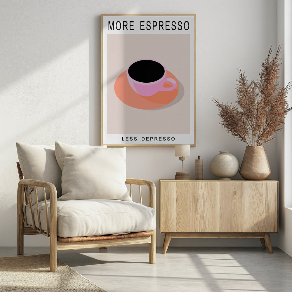 Mehr Espresso, weniger Depresso | Poster