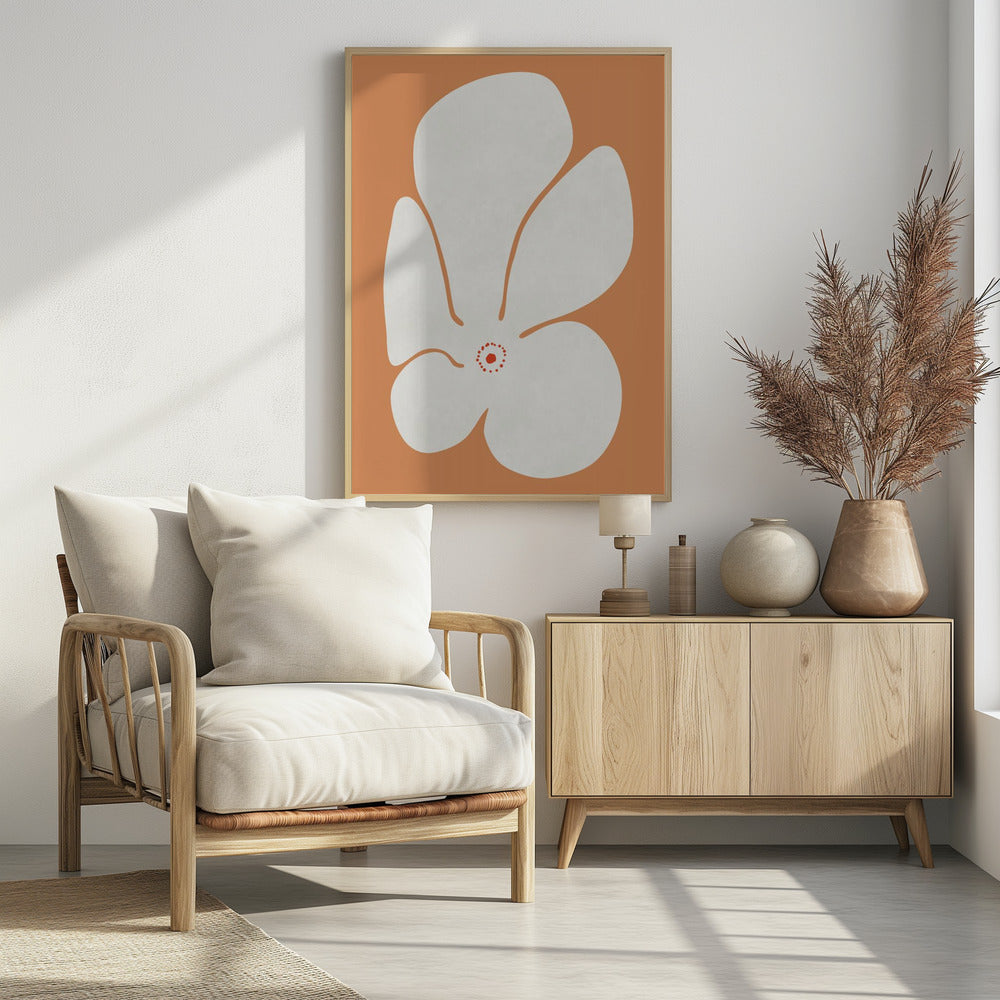 Weiße Mohnblumen Poster