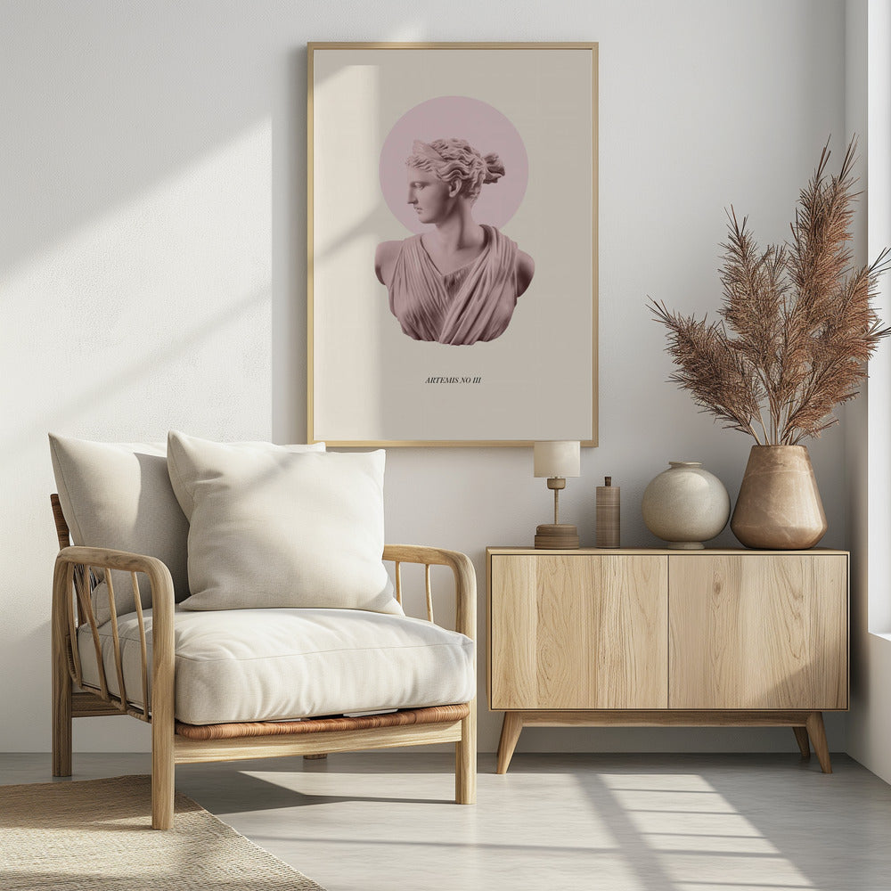 Rosa Artemis mit Heiligenschein | Poster