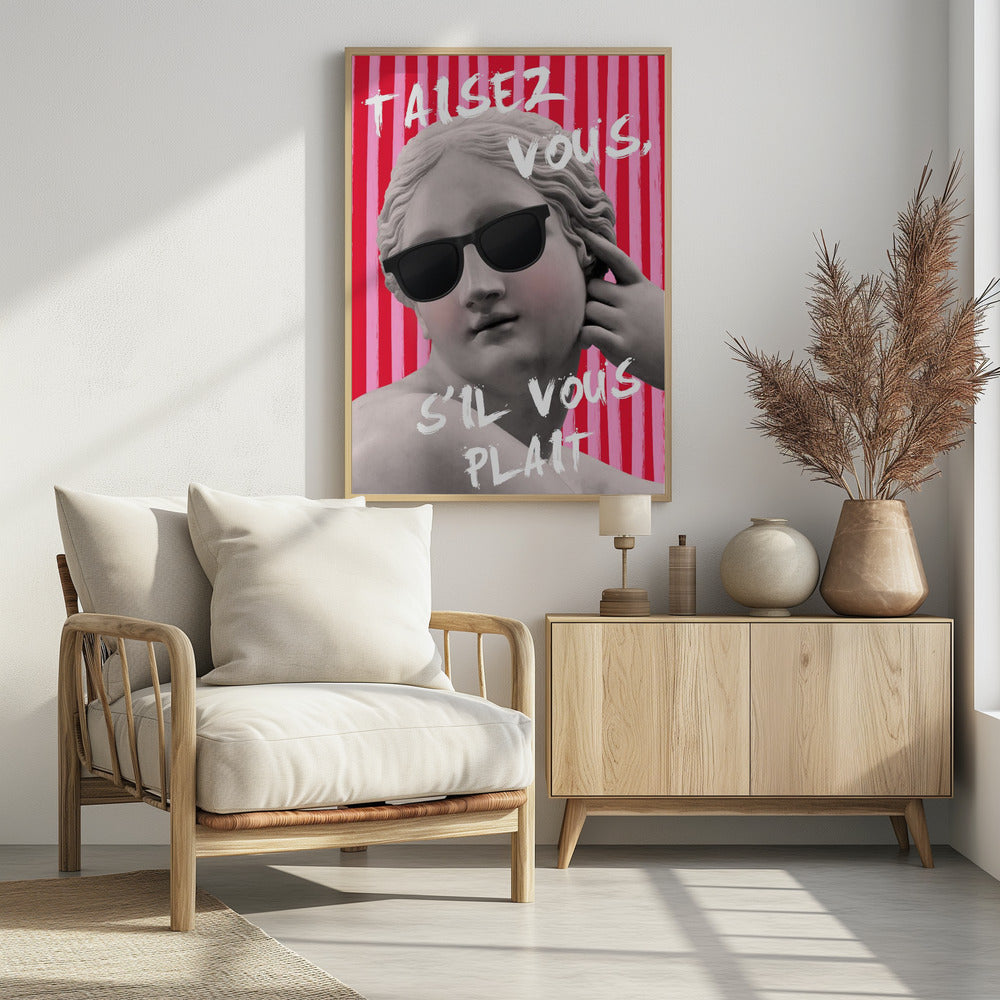 Rosa und rot gestreifte Venus | Poster