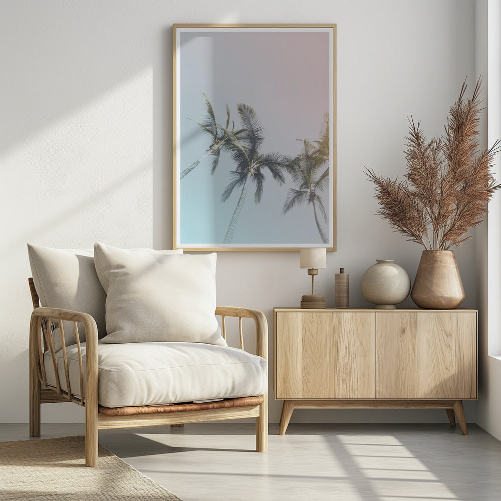 Pastell Palmen Glückseligkeit | Poster