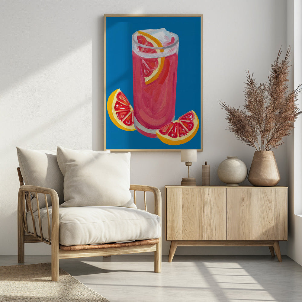 Grapefruit Paloma Blau | Poster